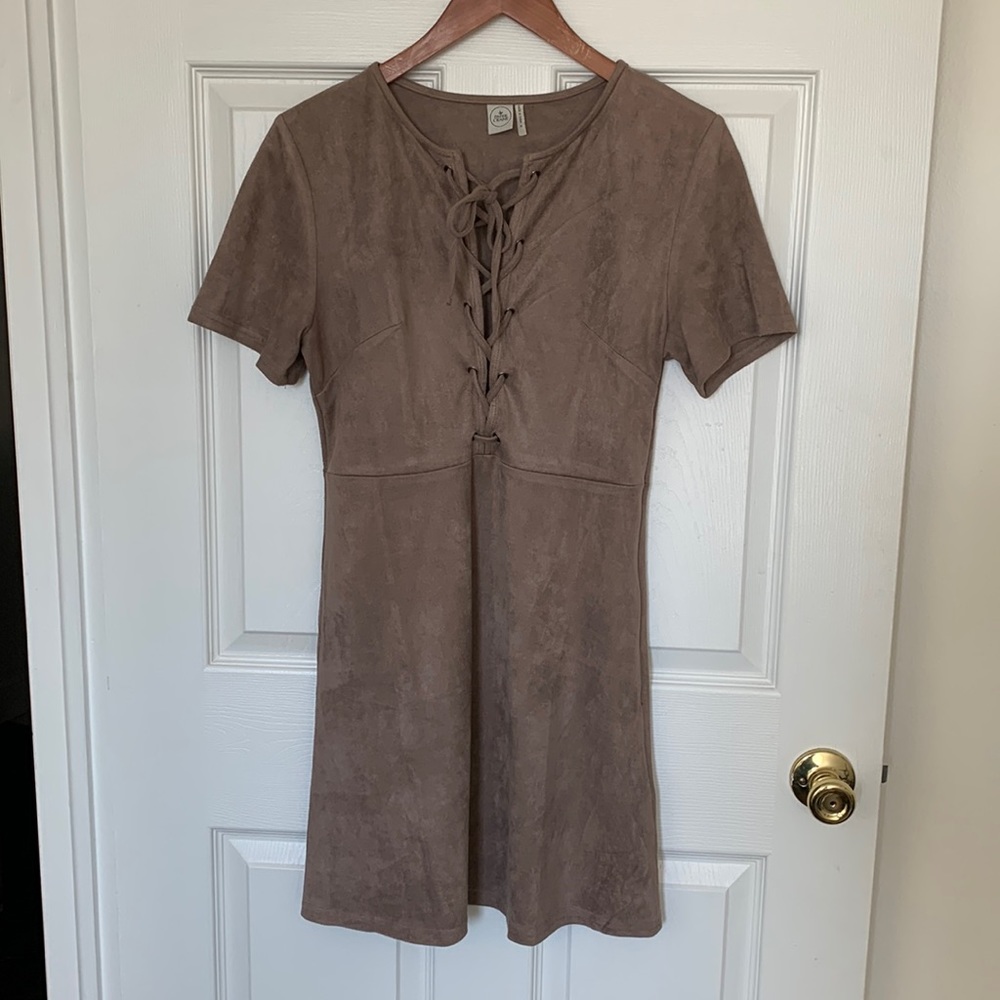 Tan suede Pocahontas dress